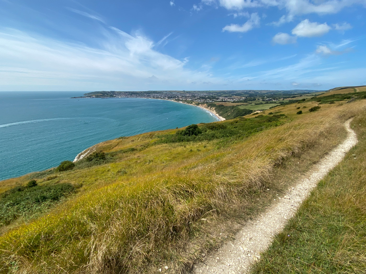 Click to view image The path from Ballard Down to Swanage