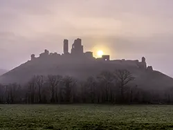 Foggy Boxing day morning at Corfe Castle in the Virtual Swanage Gallery