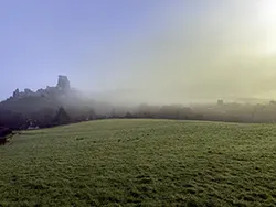 Foggy Boxing day morning at Corfe Castle Village - Ref: VS2524