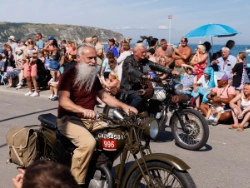 Click to view image Vintage Motorbikes at the Carnival Procession 